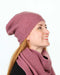 NX677 possum merino slouch beanie Magnolia Pink