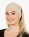 NX725 natural cable knit headband in possum merino wool