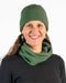 NX843 possum merino wool neckwarmer scarf in deep sage green
