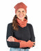 NX843 possum merino wool neckwarmer scarf in Rosewood