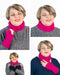 NX843 possum merino neckwarmer in peony pink