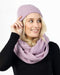 NX861 possum merino wool loop scarf Lilac