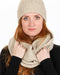 NX861 natural beige possum merino wool loop scarf