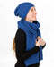 NX876 possum merino wool slouch scarf in Cornflower