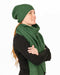 NX876 possum merino slouch scarf in Deep Sage