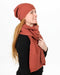 NX876 possum merino wool slouch scarf - Rosewood