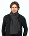 Parquet possum merino wool scarf in black
