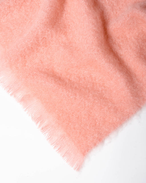 Rose pink mohair chair throw New Zealand made