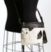 Cross-Body Handbag in black and white cowhide #7