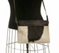 Chocolate & White Cross-Body Cowhide Handbag #25