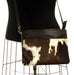 Cowhide handbag chocolate and white Rosie #28