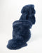 Double velvet navy blue sheepskin rug