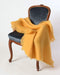 Yellow ochre golden yellow mohair wool blanket