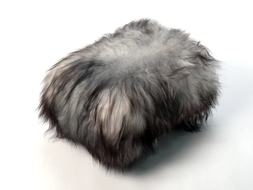 Yeti sheepskin footstool grey #1