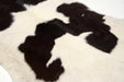 Calfskin rug black and white #3315 detail