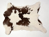 Calfskin rug chocolate & white #3319