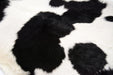Calfskin rug black and white #3324