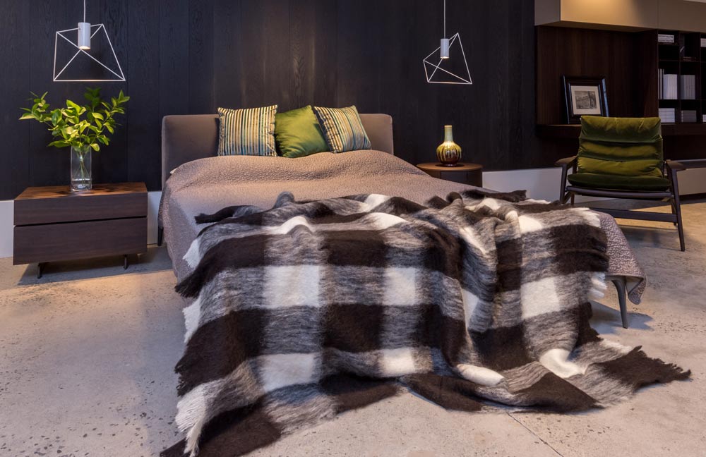 Alpaca Blanket Australia - Friesian Check Alpaca Blanket