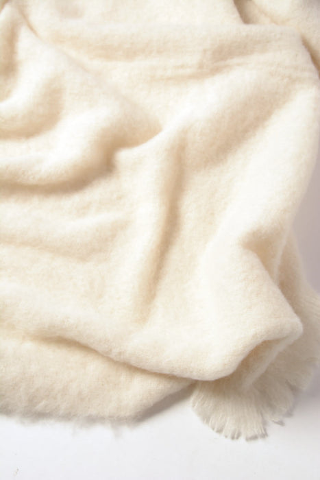 Windermere Cream Brushed Alpaca Throw Blanket