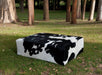 Cowhide Ottoman New Zealand with Wood Legs 120x90x40cm