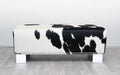 Cowhide Ottoman with Metal Studs and Kyle Legs 110x60x42cm