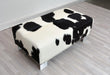Cowhide Ottoman with Metal Studs and Kyle Legs 110x60x42cm