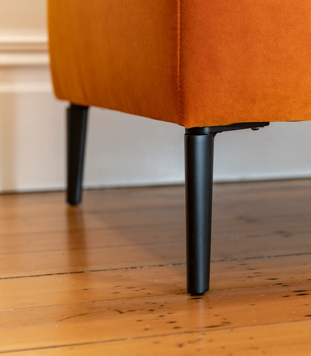 Peony Ottoman Furniture Leg 17cm Tall - Matte Black