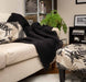 Raven Black Mohair Chair Throw