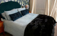 NZ Black Possum Fur Bed Runner Throw for the end of your bed