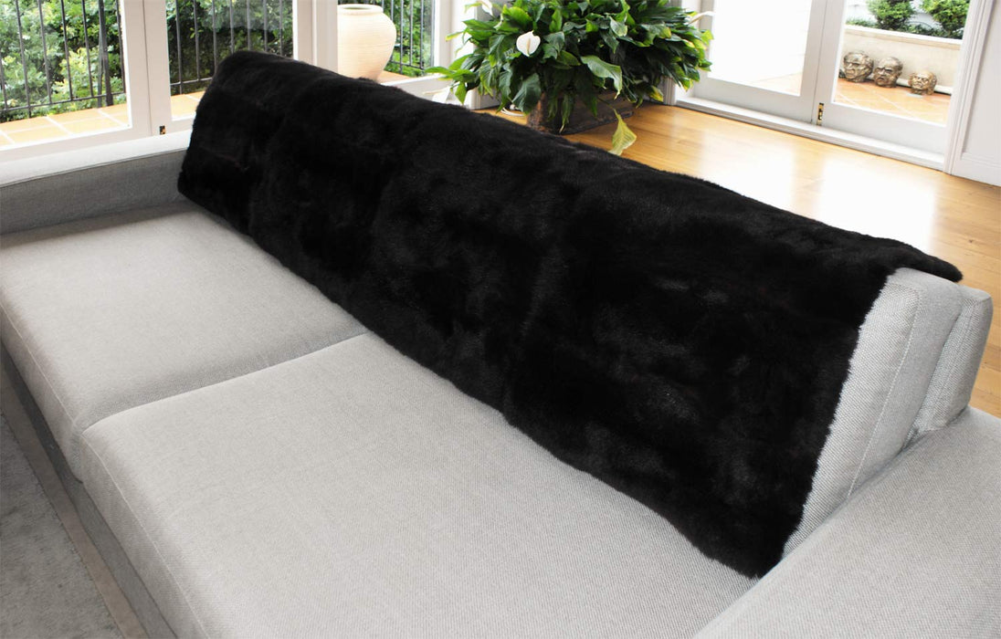 NZ made Black Possum Fur Throw