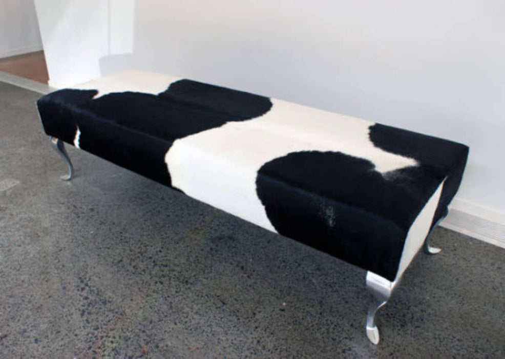 Cowhide Bench Ottoman New Zealand by Gorgeous Creatures