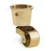 Round Cup & Caster Wheels 32mm - Brass Gold Plated Metal