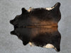 Cowhide Rug Wood Brown White