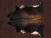Cowhide Rug Wood Brown White