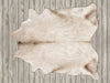 Curly Taupe Beige Cowhide Rug Murray Grey