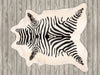 Printed zebra cowhide rug