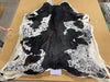 Dark brown speckle cowhide rug