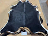 Black cowhide rug