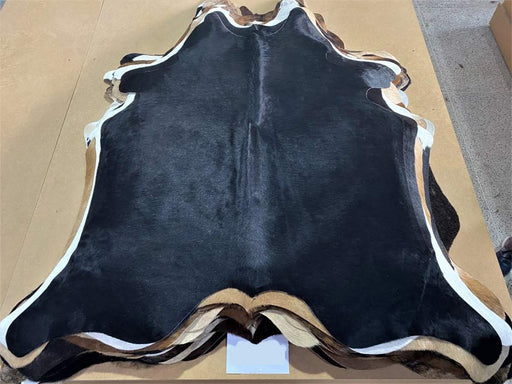 Black cowhide rug