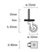 Caster wheel size diagram