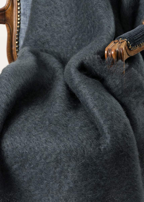 Windermere Charcoal Grey Mohair Chair Throw