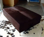 Cowhide Ottoman with Straight Legs 130x70x40cm