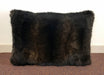 Possum fur cushion NZ large chocolate brown