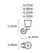 Specs caster wheels for furniture 35mm