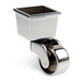45mm  chrome square cup and caster furniture wheels 