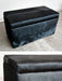 Black cowhide storage ottoman furniture NZ