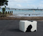 Cowhide cube footstool made in New Zealand