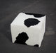 Cowhide cube footstool made in New Zealand