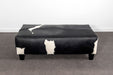 Black and white cowhide ottoman furniture