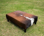 Cowhide Ottoman Australia with Wood Legs 120x80x40cm